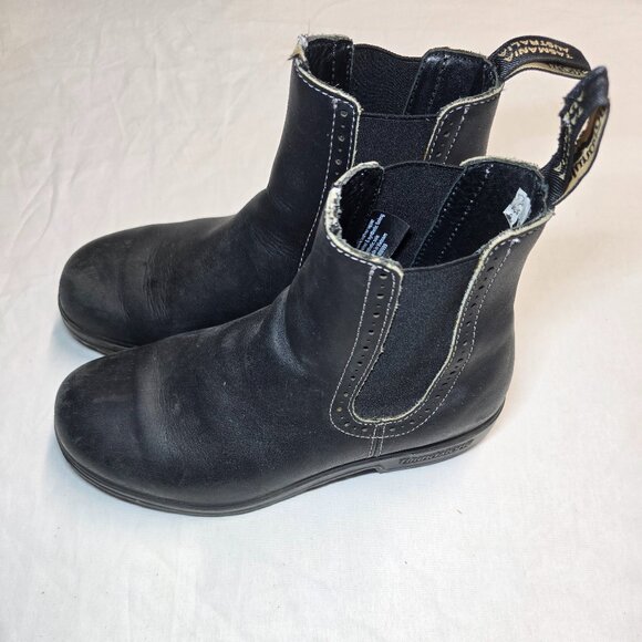 Blundstone Chelsea Women's 6.5 Black Leather Boots Lug Heal - Picture 6 of 16